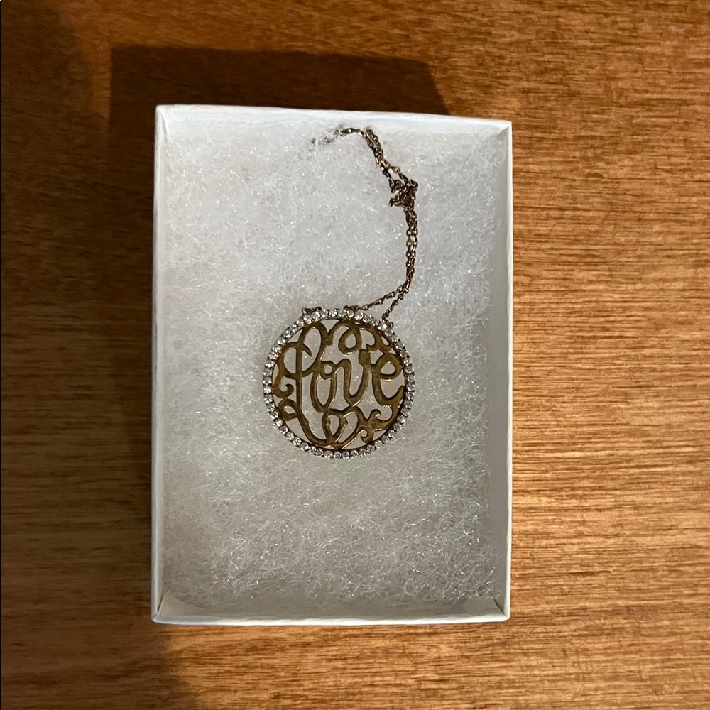 Gold Love Pendant Necklace